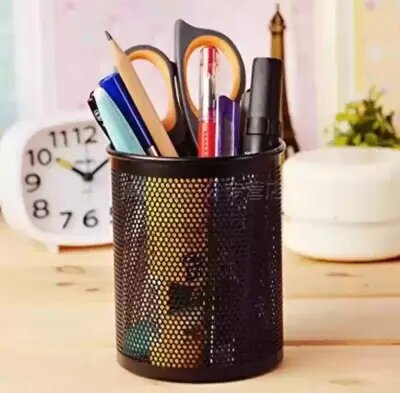 Pen Holder Office Desk Metal Mesh Pen Stand Pencil Stationery Organizer Stand Storage Pencil Cup Desk Supplies Pencil Holder