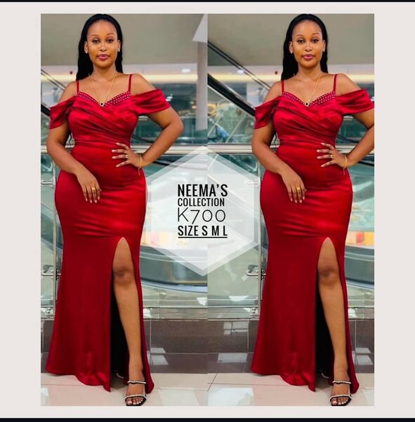 Beautiful long women's dress    red color