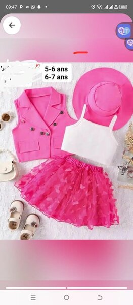 Ensemble Fille Élégant Rose