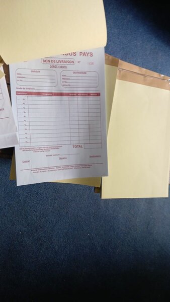 Bon de commande autocopiant