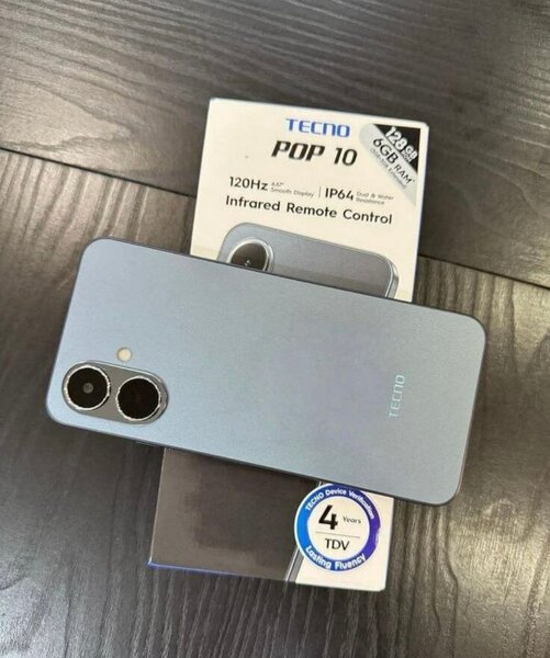 Tecno Pop 10 Smartphone 120Hz IPS Écran IP64