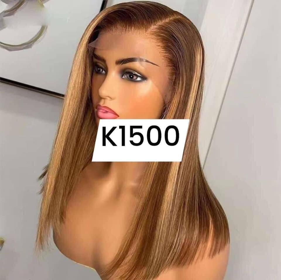 medium length blonde wig