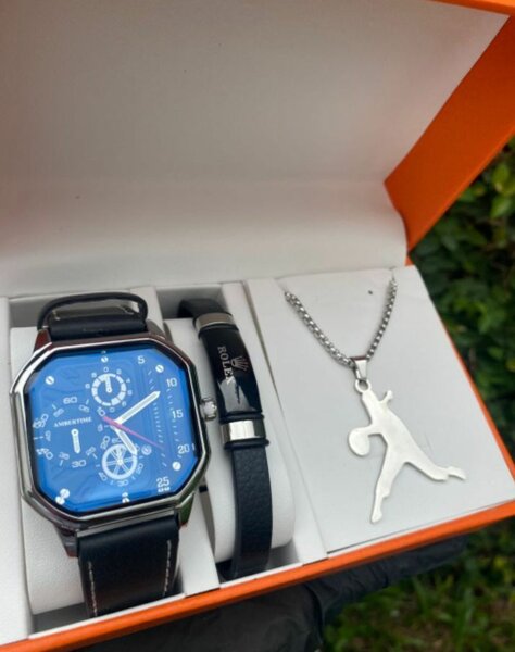 Montre Homme avec Bracelet et Collier