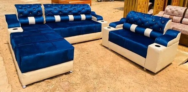 Canapé d'angle moderne bleu