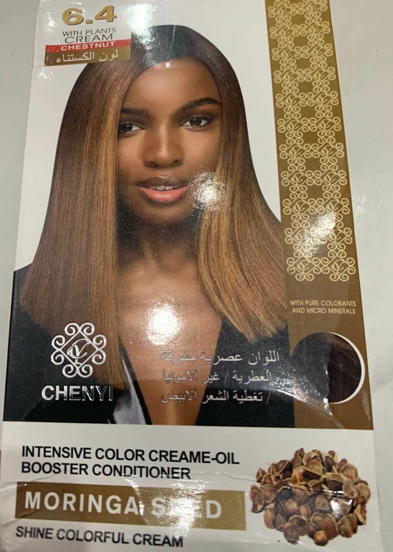 Teinture de cheveux marron