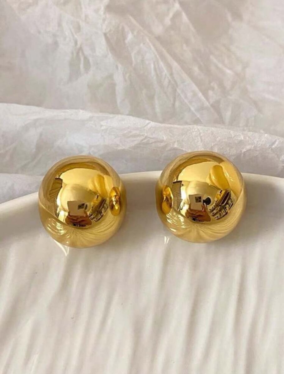 Gold Coloured Ball Studs