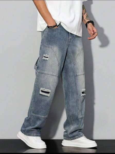 Jean cargo décontracté homme