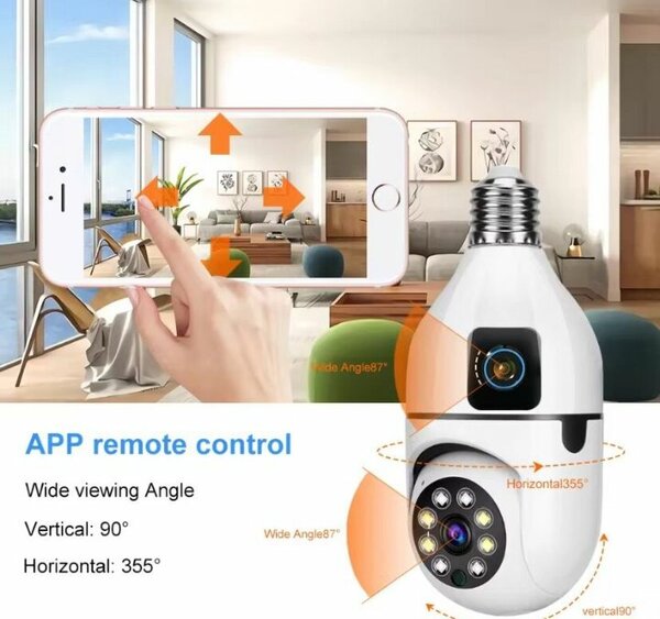 Caméra WiFi 360° E27