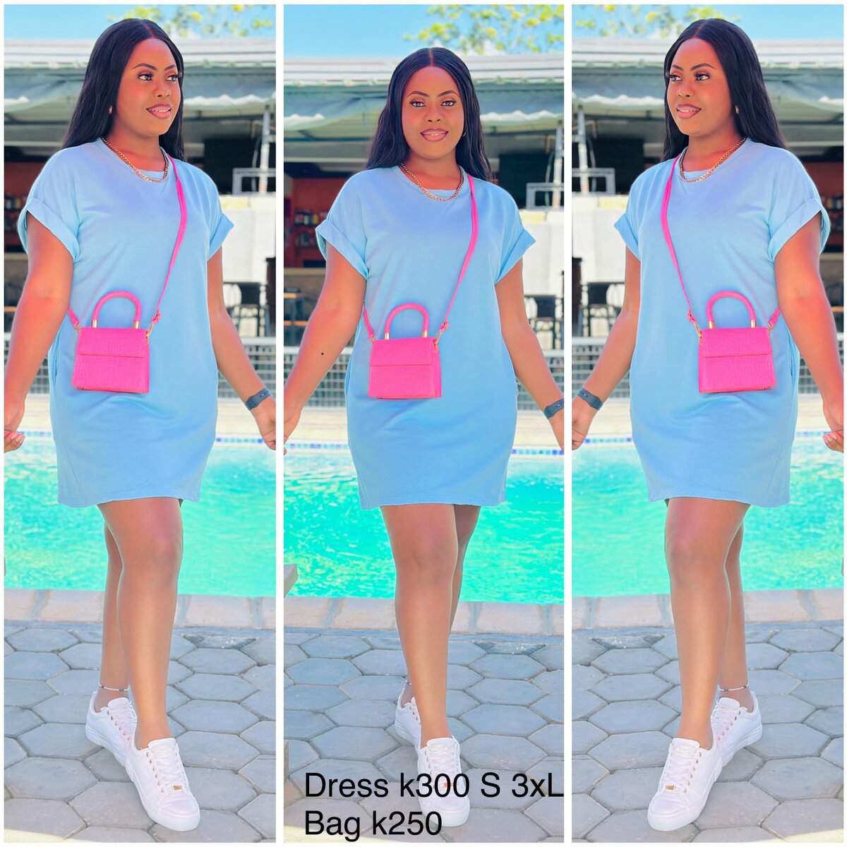 Dress blue, casual, size S, 3XL