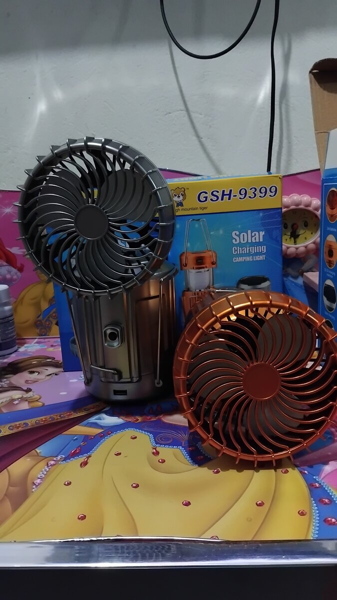 Solar light with fan
