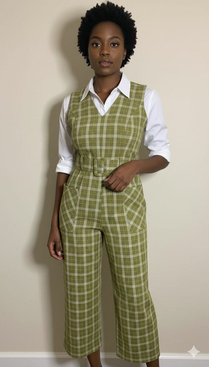 Combinaison à carreaux vintage