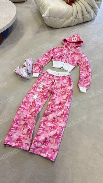 Ensemble survêtement tie-dye rose