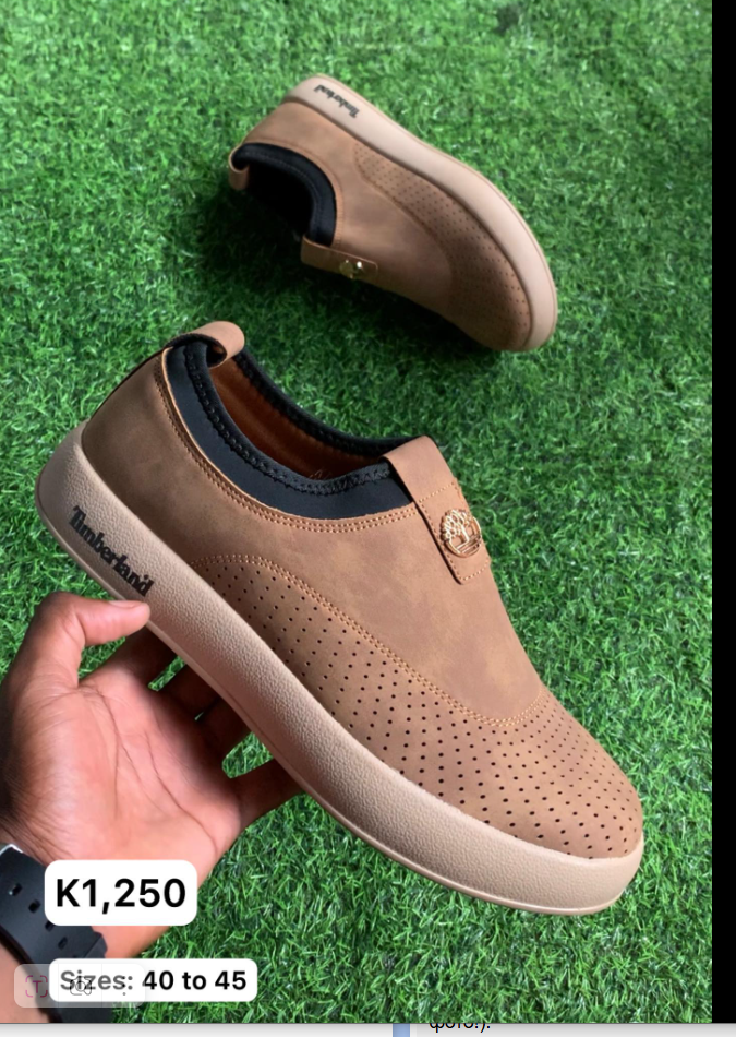 beige perforated loafers