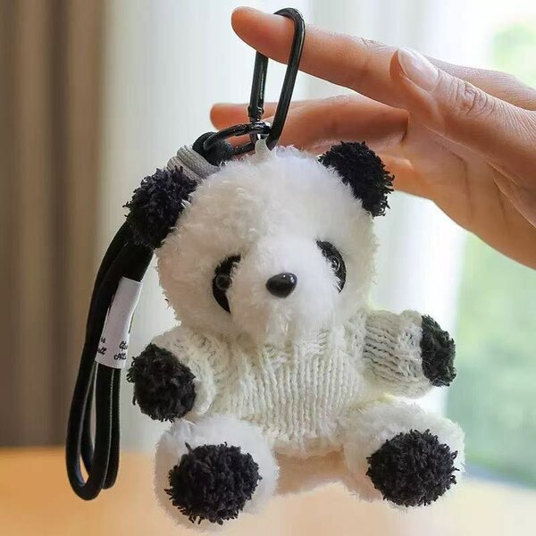 Pendentif en peluche panda mig