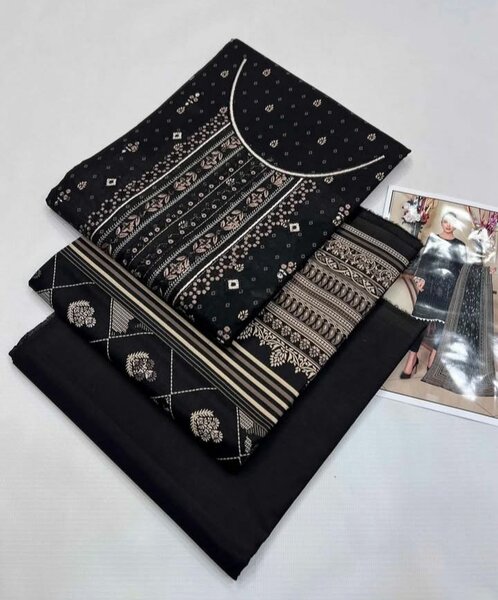 Unstitch suit 3ps lawn