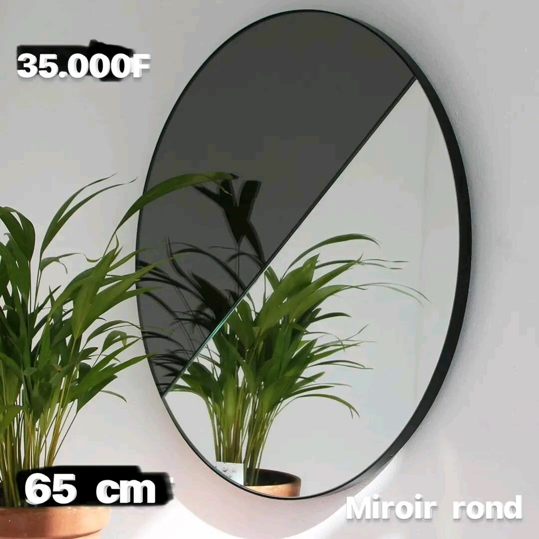 Miroir rond décoratif pour salle