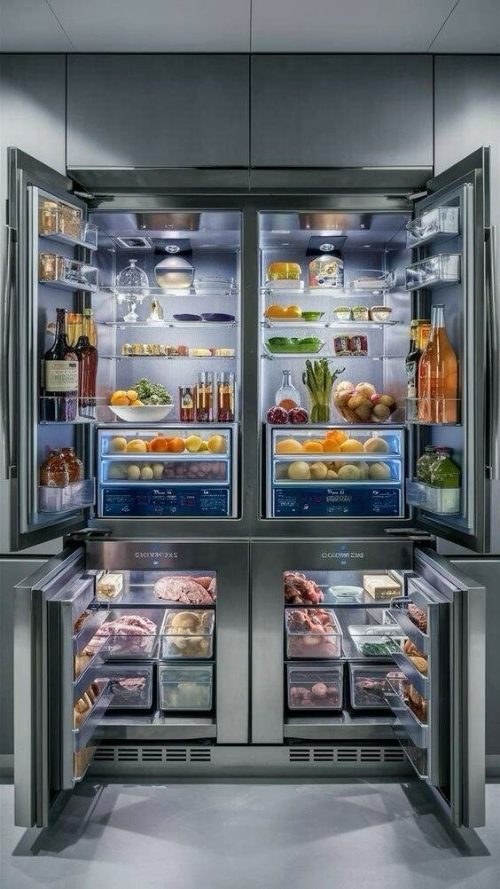 Réfrigérateur moderne inox