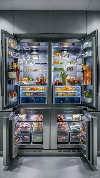 Réfrigérateur moderne inox