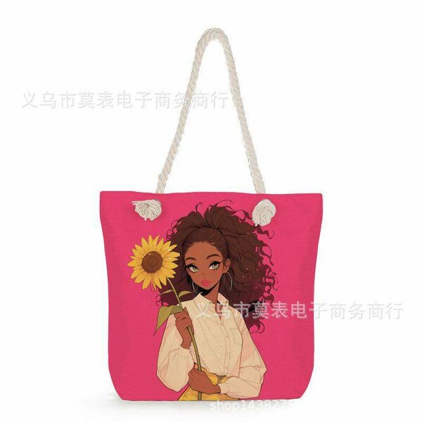 Sunflower Girl Maxi Tote Bags