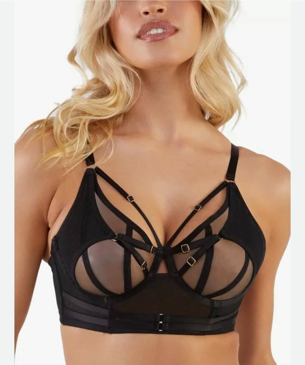 Women's Black Crossover Balconette Bra(NEW)