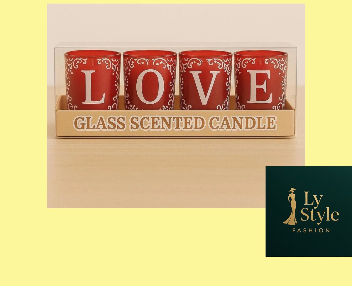 Bougies parfumées en verre LOVE