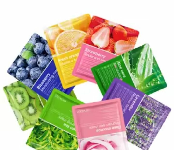 Sheet face mask and lip mask