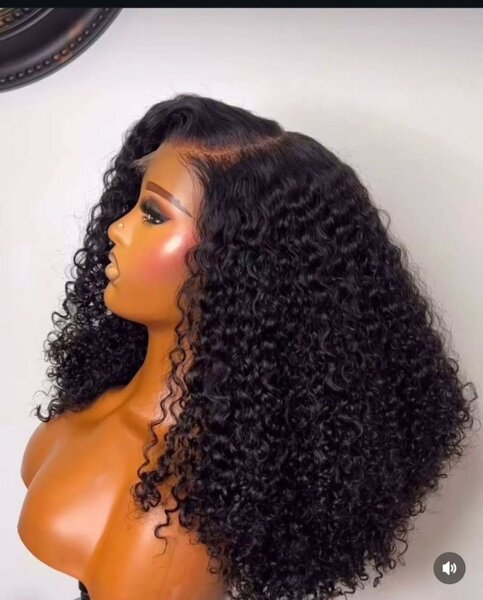 Perruque Bouclée Naturelle,16'