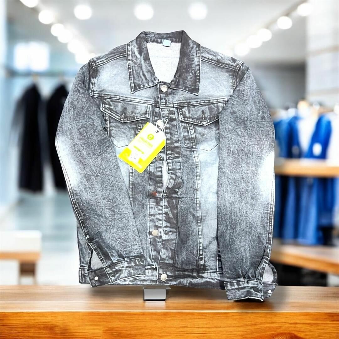 Veste en jean délavé homme