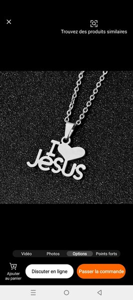 Collier "I Love Jesus"