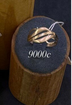 Стильное кольцо золотое