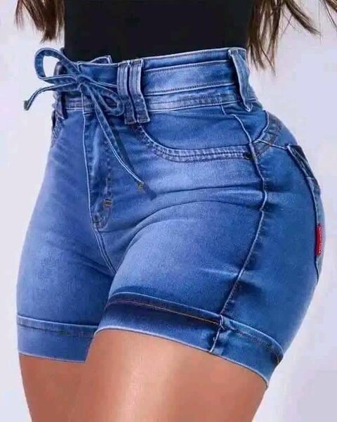 Shorts en jean taille haute