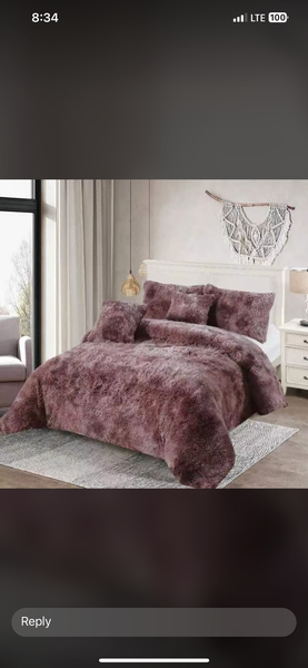 Fluffy duvet set