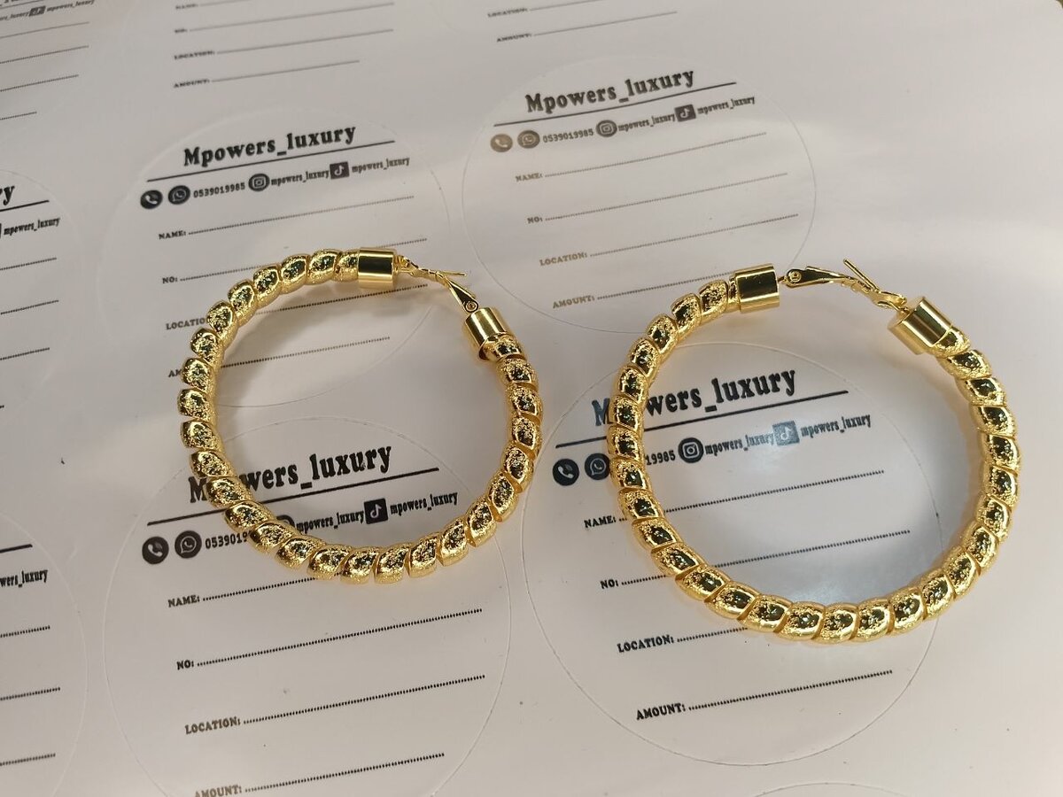 Spiral rim wheel earrings