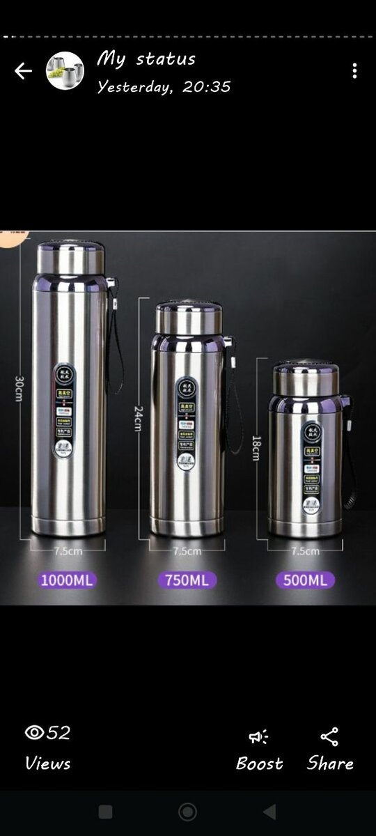 Thermos en acier inoxydable