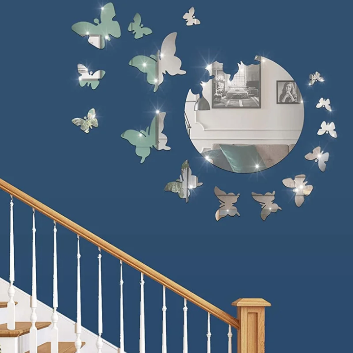 Stickers miroirs papillon muraux