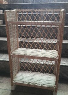 Cane Book Shelf & Rack ( 3 Feet Hight, 2 Feet Width, ) Shelve Width 10 inches