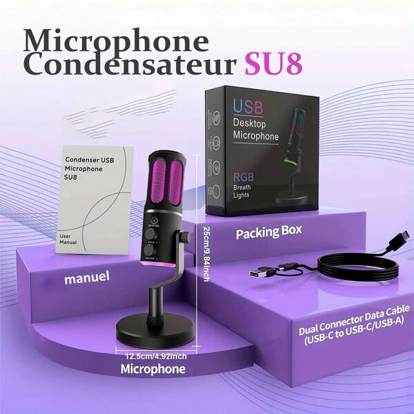 Microphone Condensateur USB SU8