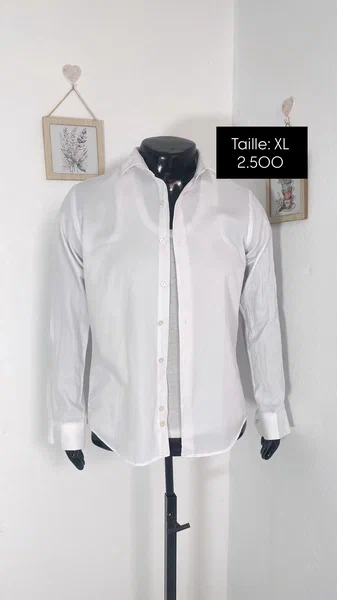 Chemise Blanche Homme XL