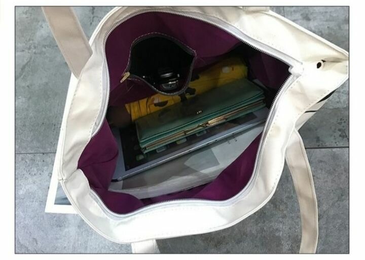 Sac cabas rayé en toile