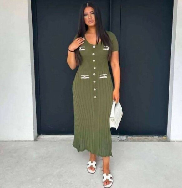 Robe maxi en maille élégante