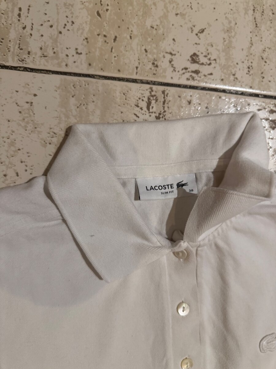 Polo blanc Lacoste femme