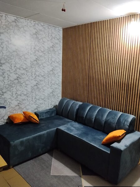 Canapé d'angle bleu moderne