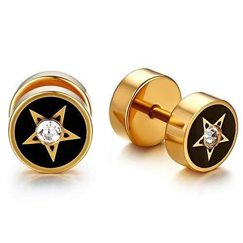 Boucles d'oreilles étoile acier inoxydable
