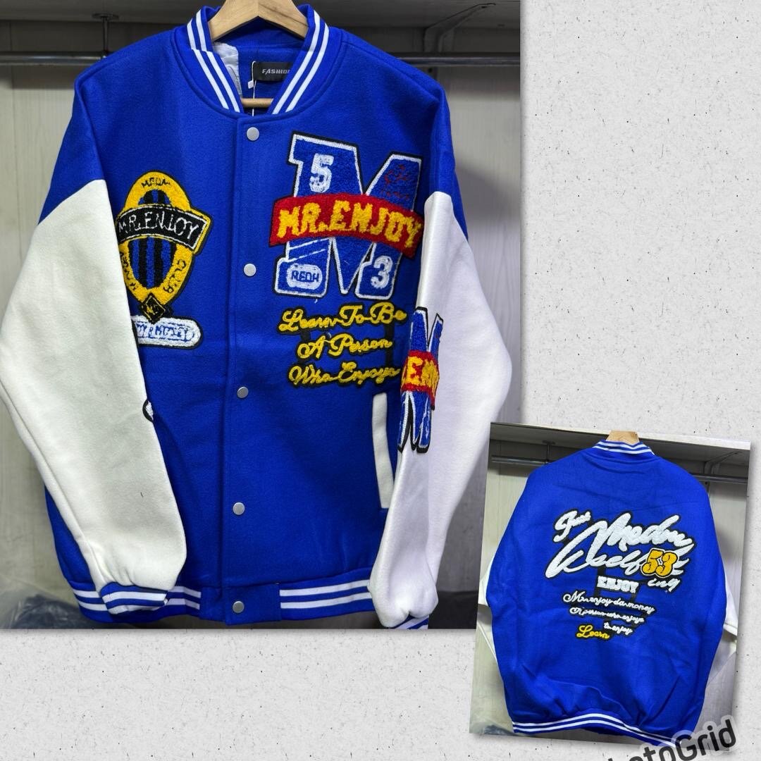 Blouson varsity patchwork