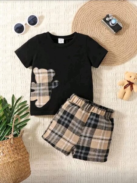 Ensemble Enfant Ourson Tartan