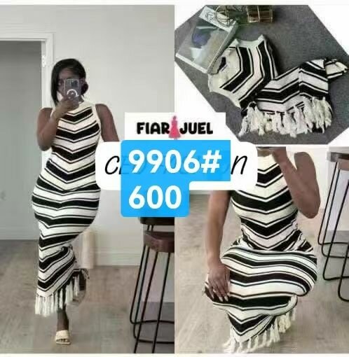 Robe élégante à rayures