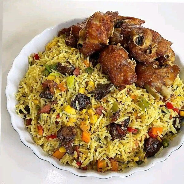 Delicieux Riz Jollof et Poulet