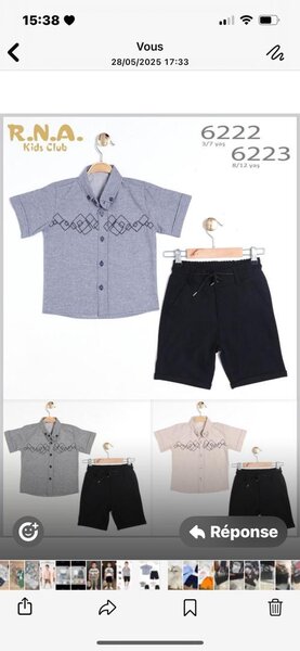 Ensemble été garçon stylé