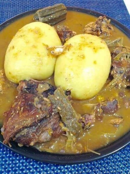 Fufu with Spicy Fish Soup