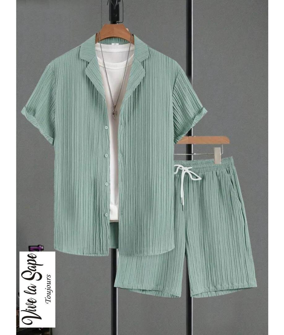 Set décontracté en lin pour hommes